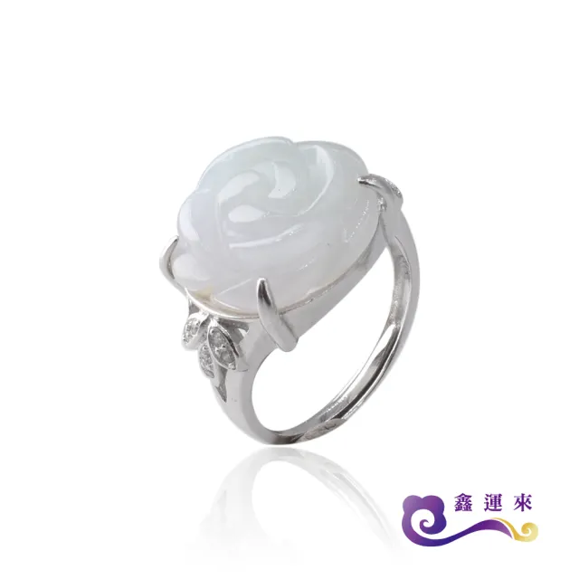 【鑫運來】◎花開富貴翡翠925銀戒