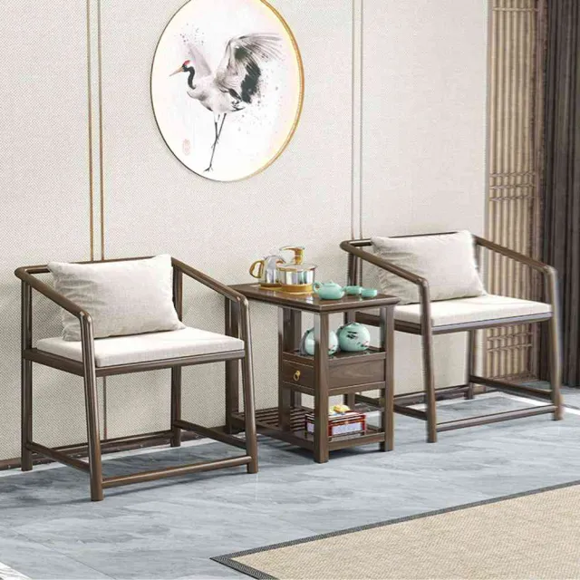 【開陽家具】新中式椅(實木椅 靠背椅 扶手椅 餐椅 新中式椅 圍椅 太師椅 皇宮椅 預購15天)
