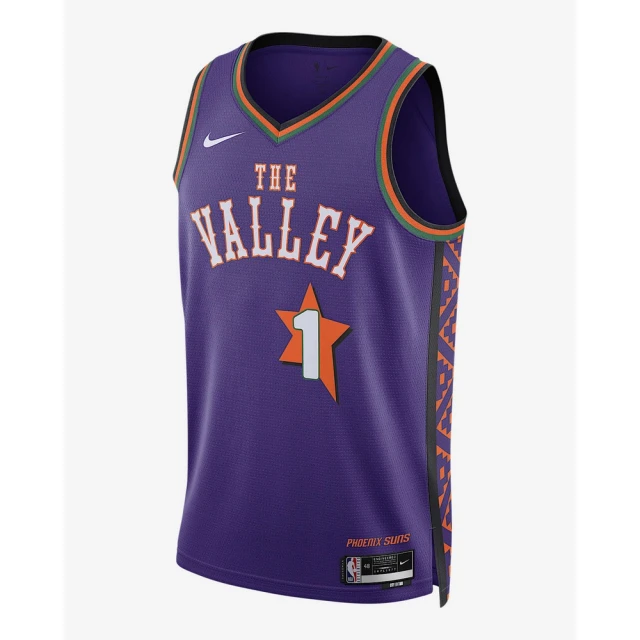 NIKE 耐吉 NBA 太陽 籃球背心 Devin Booker 男款 PHX MNK DF SWGMN JSY CE 24 紫色(FQ4356504)