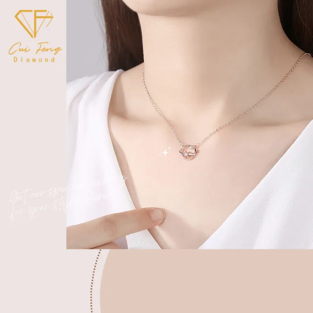 【CF Diamond】項鍊 莫桑鑽《星辰》(10分 七夕情人節 鑽石 項鏈 求婚 生日禮物)