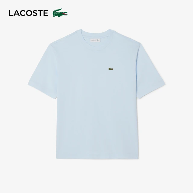 LACOSTE 女裝-寬鬆版型輕質素色短袖T恤(淺藍色)