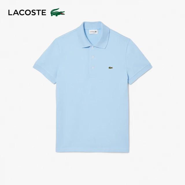 LACOSTE 男裝-經典修身短袖Polo衫(藍色)