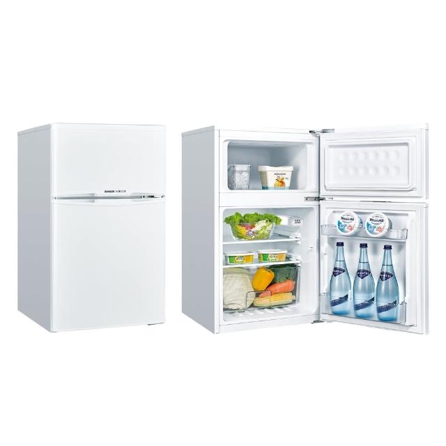 【SANLUX 台灣三洋】102公升 一級能效雙門定頻冰箱S(SR-C102B1)