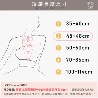 【CF Diamond】項鍊 莫桑鑽《愛戀永結》(10分 七夕情人節 鑽石 項鏈 求婚 生日禮物)