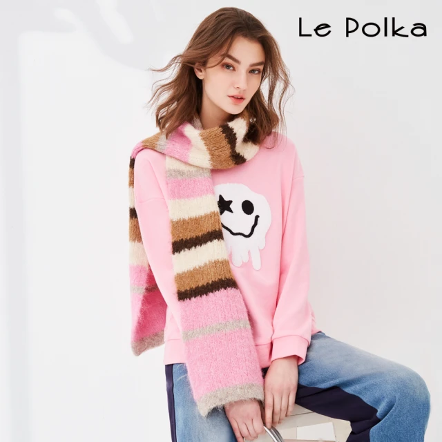 Le Polka 趣味印花長袖上衣-女