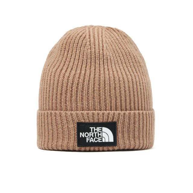 The North Face TNF 北臉 北面 休閒 LOGO布標毛帽 TNF LOGO BOX CUFFED BEANIE 男 女 棕(NF0A3FJX6IH)