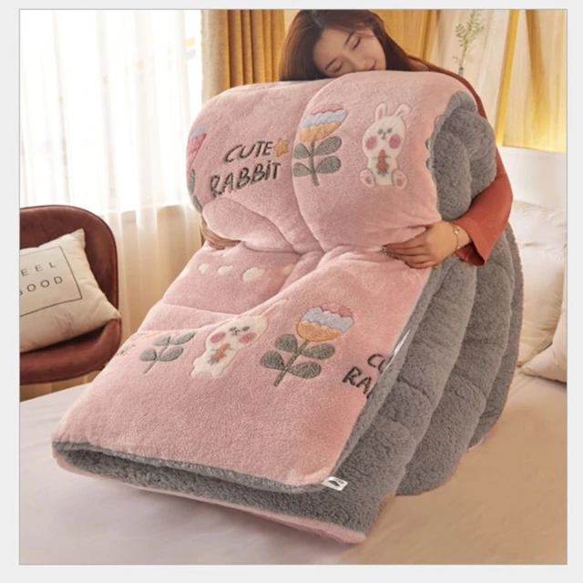 BELLE VIE 韓版雙面針織可水洗羽絲絨被 150X20