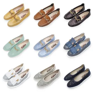 【Normady 諾曼地】女鞋 休閒鞋 樂福鞋 娃娃鞋 MIT台灣製 真皮鞋 厚底增高球型氣墊鞋(多款任選)