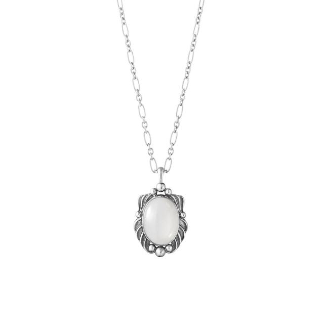 【Georg Jensen 喬治傑生】2025 HERITAGE 項鍊(氧化純銀 月光石)