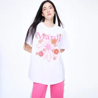 【MARDI MERCREDI】印花短TEE 白色 經典小雛菊 繽紛粉花 純棉 TSHIRT FLOWERMARDI BLOSSOM