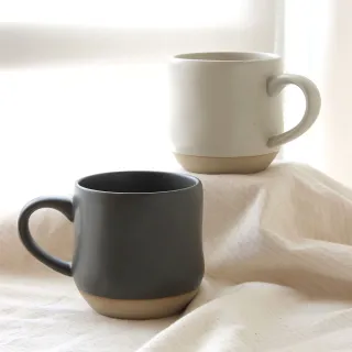 【Just Home】砌植粗陶陶瓷馬克杯2件組-拿鐵杯500ml-多色可選(杯子 陶瓷杯 馬克杯 拿鐵杯)