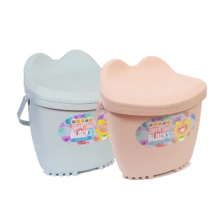 【MOOMU】馬卡龍香草軟積木 120pcs/組(贈收納桶+角色立體場景紙卡)
