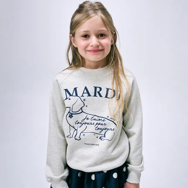 【MARDI MERCREDI】童裝 印花大學TEE 多色 經典臘腸狗 經典小雛菊 純棉 KIDS SWEATSHIRT DDANJI FLOWER