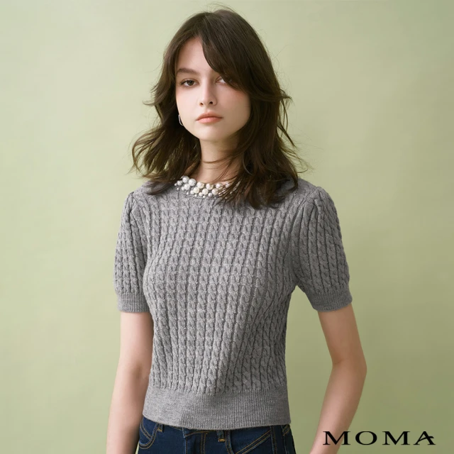 MONCLER 秋冬新款 女款 羊毛混紡長袖毛衣-黑色(S號