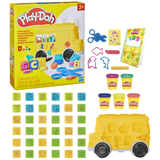 【PLAYDOH 培樂多】黏土系列(培樂多上學趣校車遊戲組)