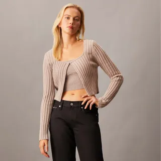 【CALVIN KLEIN】官方旗艦館 CK 2 合 1 山羊絨混紡套組_灰色