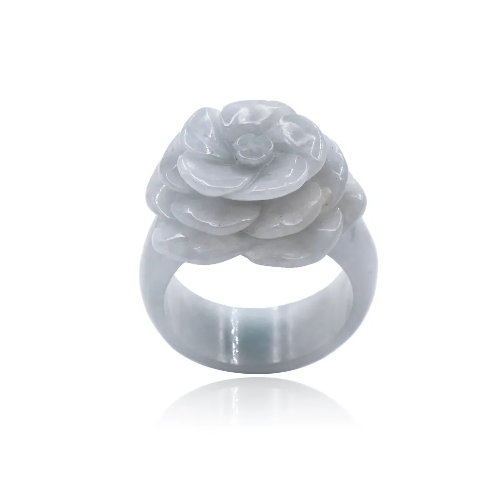 【鑫運來】◎花開富貴翡翠玉戒