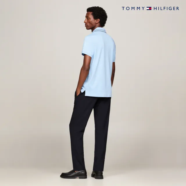 【TOMMY HILFIGER】官方旗艦館 Monotype 雙面針織標誌 Polo 衫_藍色