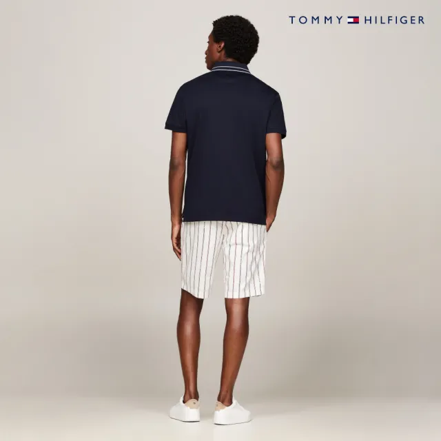 【TOMMY HILFIGER】官方旗艦館 Monotype 雙面針織標誌 Polo 衫_藍色