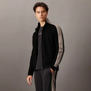 【Calvin Klein】官方旗艦館 CK Sport Icon 運動風拉鍊外套_黑色