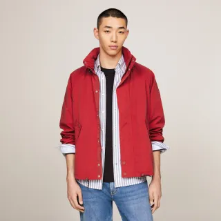 【Tommy Hilfiger】官方旗艦館 標誌貼飾防水帆船外套_紅色