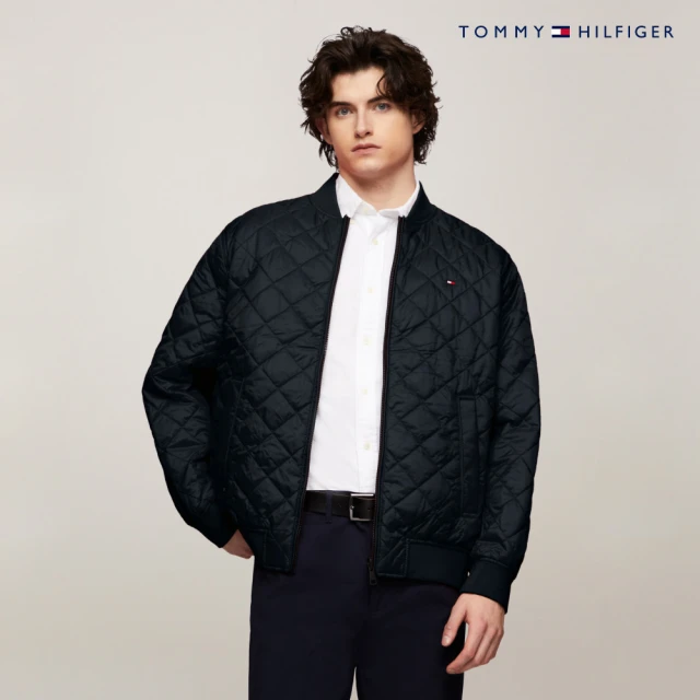 Tommy Hilfiger 官方旗艦館 可折疊雙面飛行員夾克_藍色