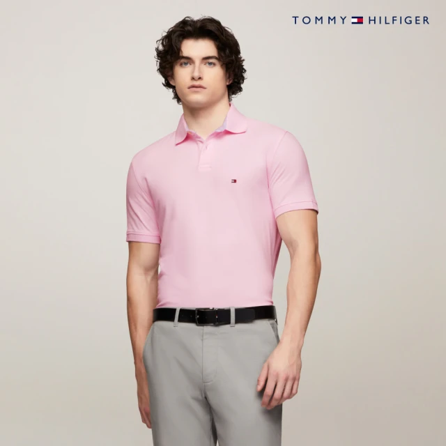 Tommy Hilfiger 官方旗艦館 彈性常規 Polo 衫_粉紅色