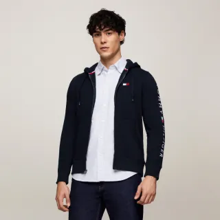 【TOMMY HILFIGER】官方旗艦館 Essential 拉鍊帽T_藍色