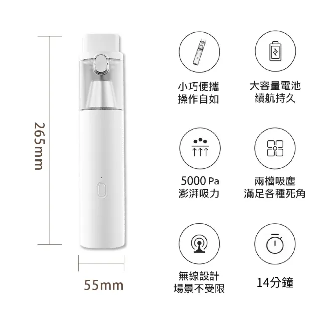 Lydsto 手持無線隨手吸塵器 H1 白色(家用/車用/無線/吸塵器)