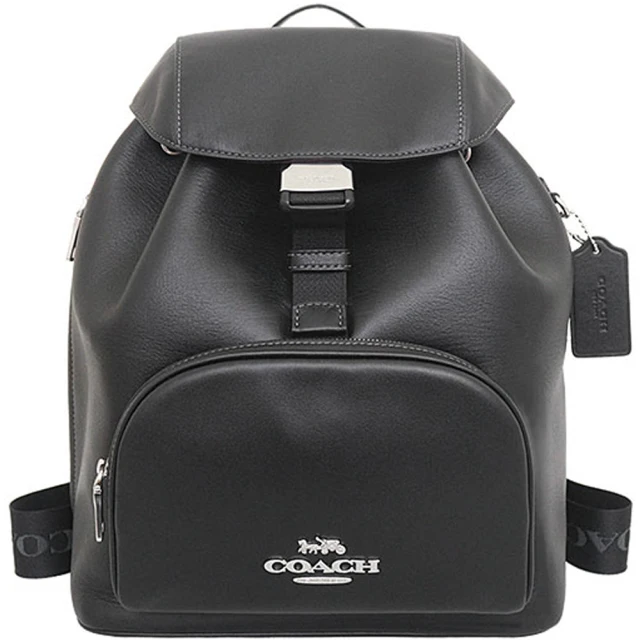 COACH COACH LOGO純棉白字圓領短袖T恤(女款/