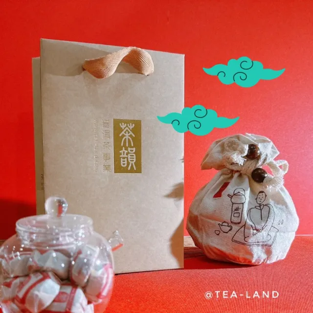 【茶韻】普洱茶2001年吉幸牌迷你小熟沱 高CP值 300克+專用透氣小麻袋(無農藥殘留 茶葉禮盒)(中秋禮盒)