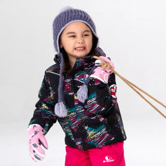 【St.Bonalt 聖伯納】迷彩防風防水保暖雪服外套｜兒童 FK9018(雪衣、雪地、賞雪、滑雪、雪裙)