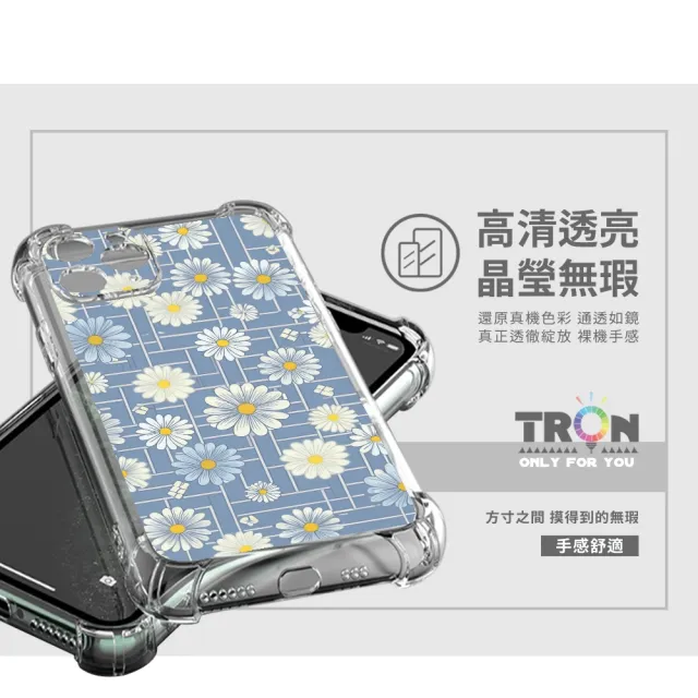 【TRON】Google 系列 日方格小雛菊系列 四角防摔軟殼手機殼(適用 Google Pixel 8A/ 7A/ 6A)