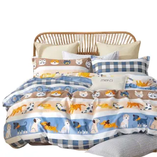 【Annette】精梳純棉枕套床包組(雙人)