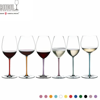 【Riedel】Fatto A Mano 手工彩梗酒杯-多色任選-1入(頂級手工工藝品質/多款任選)
