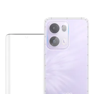 【Meteor】OPPO Reno13 Pro 手機保護超值3件組(透明空壓殼+3D框膠鋼化膜+鏡頭貼)