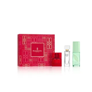 【伊麗莎白雅頓】官方直營 經典人氣香水組/禮盒 交換禮物(綠茶噴式香水15ml+紅門香水10ml+白茶香水10ml)