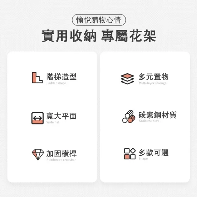 【TAMZU 潭祖】陽臺落地階梯式花盆架 三層防鏽防水防鏽置物架(加厚方管花盆架 庭院多肉架子 三層長100cm)