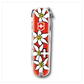 【VICTORINOX 瑞士維氏】Nail Clip 580 8用瑞士刀/瑞士國花(0.6463.840)