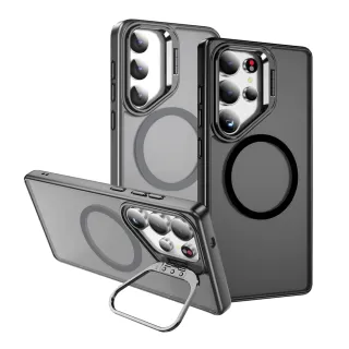 【CASE SHOP】Samsung S25/S25+/S25 Ultra 鏡頭支架磁吸保護殼(可站立鏡頭框支架 一秒輕鬆追劇)