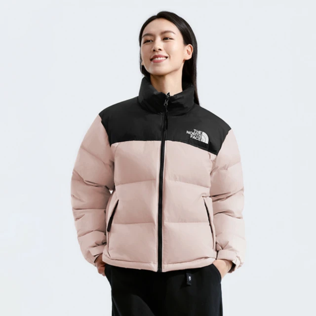 The North Face 北臉 外套 女 羽絨外套 1996 防潑水 美規 W 1996 RETRO NUPTSE 黑粉 NF0A3XEOHZI