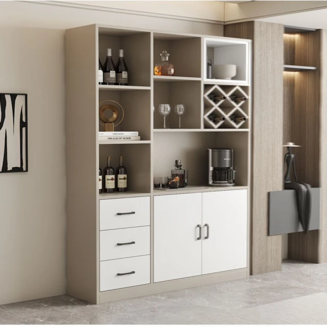 豆腐西施旗艦店 120*30*200cm(酒櫃 實木酒櫃 靠牆櫃 隔斷櫃 展示櫃 儲物櫃 輕奢酒櫃 預購15天)