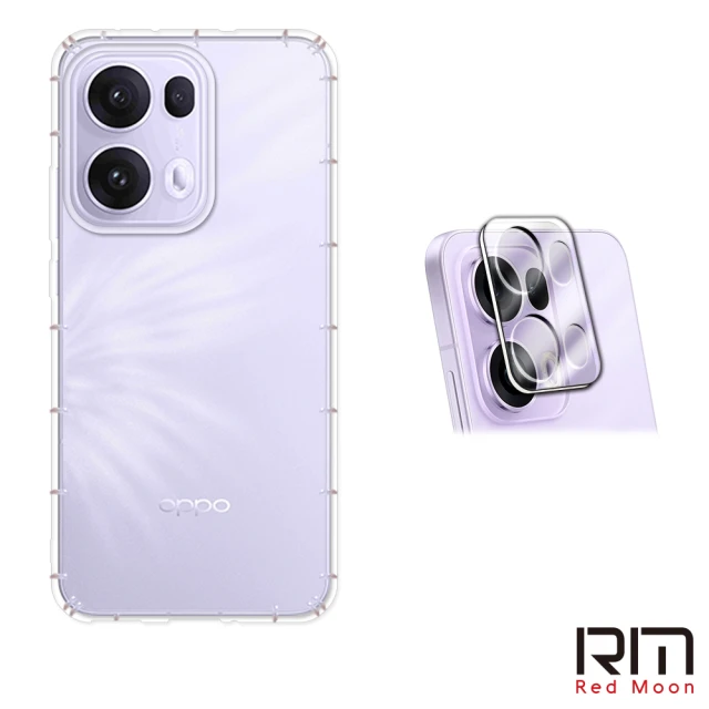 RedMoon OPPO Reno13 Pro / Reno13 / Reno13 F 5G 手機殼貼2件組 空壓殼鏡頭增高版+3D全包鏡頭貼