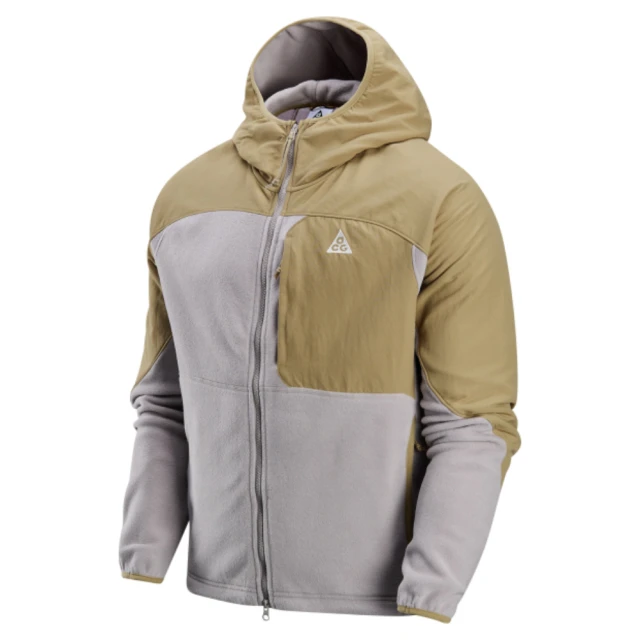NIKE 耐吉NIKE 耐吉 外套 男 運動連帽外套 寬鬆版 AS U ACG WOLF TREE FZ HD PLUS 灰米黃 HJ2459-297