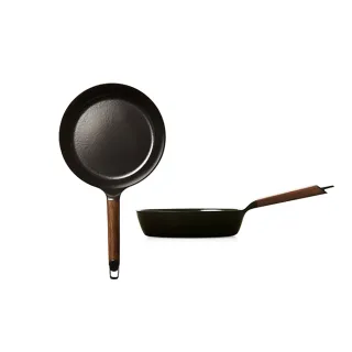 【Vermicular】琺瑯鑄鐵平底深鍋24CM-黑胡桃(鑄鐵鍋/琺瑯鍋/平底鍋/炒鍋/不沾鍋)