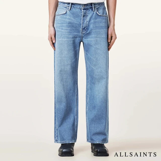 ALLSAINTS LENNY 寬鬆高腰直筒牛仔褲寬褲-藍 M011EA(直筒寬褲版型)