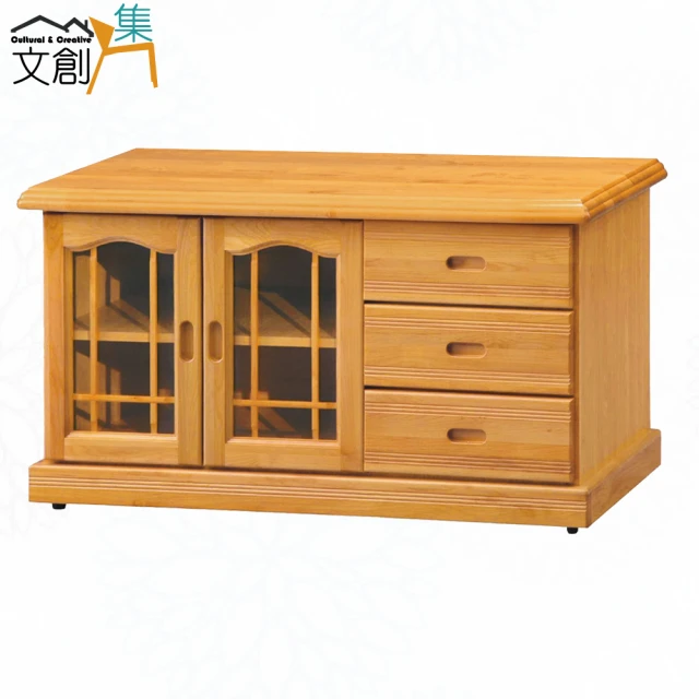 文創集 布恩3.9尺三抽開門電視櫃(三色可選)好評推薦 文創集 布恩3.9尺三抽開門電視櫃(三色可選)