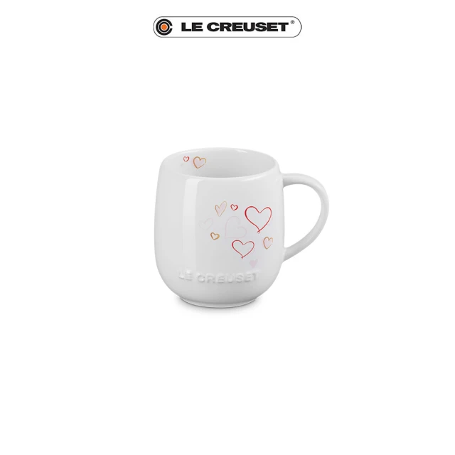 Le Creuset 瓷器甜心系列蛋蛋馬克杯380ml(雪花白-無盒)