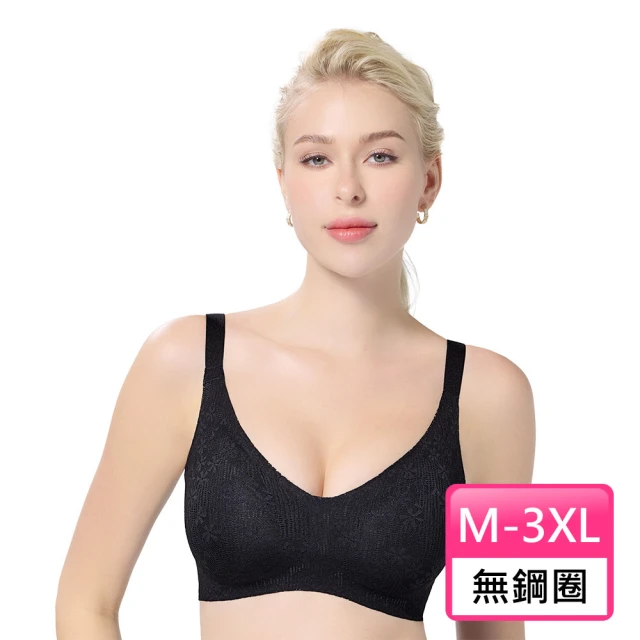 Swear 思薇爾Swear 思薇爾 Love myself系列M-3XL無鋼圈模杯蕾絲舒適包覆無痕女內衣(黑色)