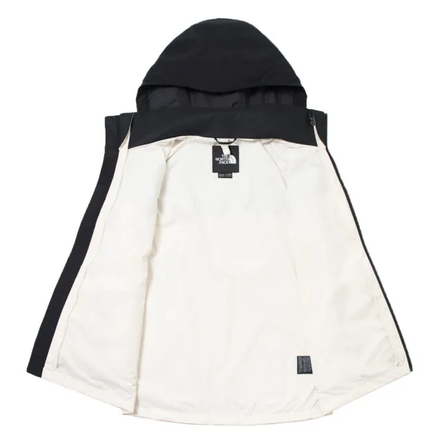 【The North Face】北臉 外套 女 運動連帽外套 防潑水 透氣 衝鋒衣  黑白 NF0A8CK6ROU